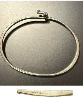 James Avery Sterling Double-Band Hinged Bangle - Silver Tone